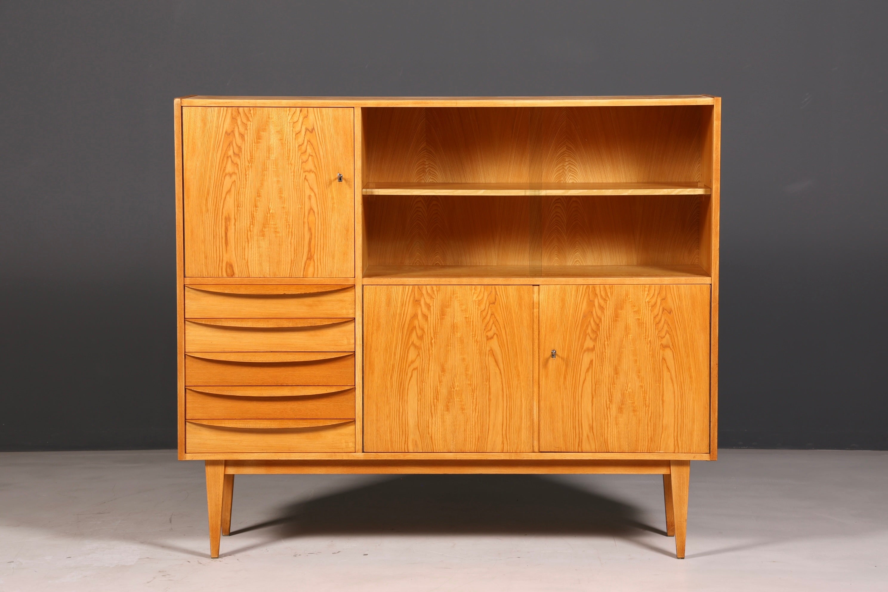 Wunderschöner Original Hellerau Schrank Mid Century Vitrine Franz Ehrlich 602 Kommode Bücherregal