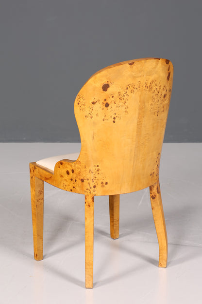 Stilvoller Art Deco Design Stuhl Biedermeier Stil Sekretär Stuhl Birke Esszimmer Stuhl 3 von 4
