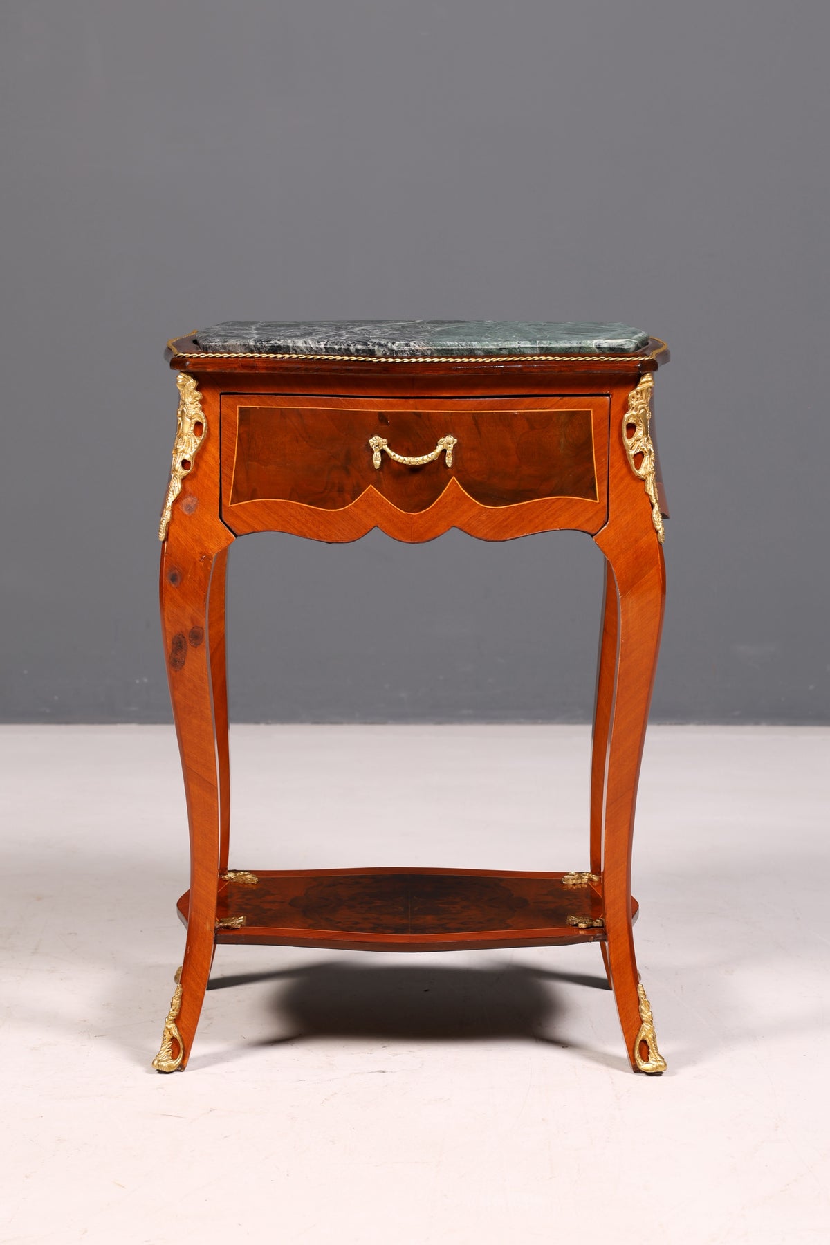 Traumhafter Louis XV Beistelltisch Barock Stil Ablagetisch Marmor Kommode Telefontisch