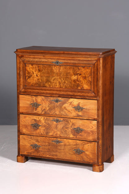 F830 Finish Wunderschöner Gründerzeit Sekretär Kommode Jugendstil Schubladenkommode Antik Vertiko