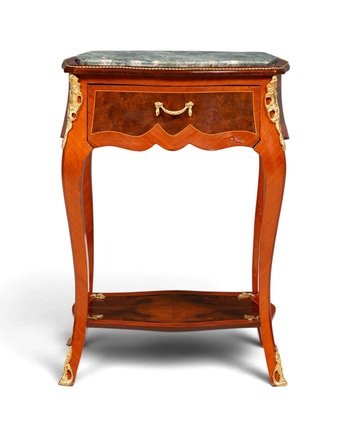 Dreamy Louis XV side table, Baroque style, marble console table, chest of drawers, telephone table