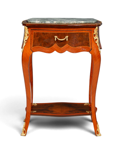 Dreamy Louis XV side table, Baroque style, marble console table, chest of drawers, telephone table