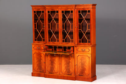 G389 Finish Wunderschöne Englische Vitrine Bibliothek Sekretär echt Holz Antik Schrank Regal (Kopie)