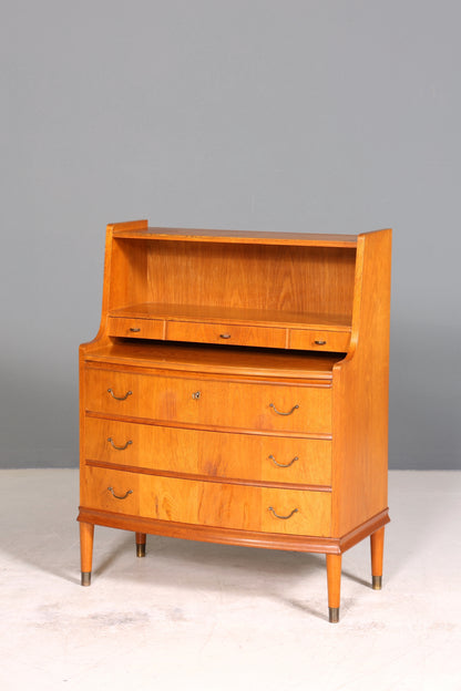 Traumhafter Mid Century Sekretär Büro Kommode echt Holz Schreibkommode Schrank