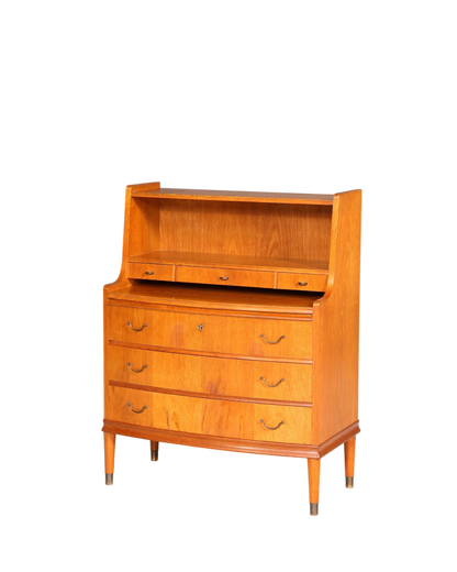 Traumhafter Mid Century Sekretär Büro Kommode echt Holz Schreibkommode Schrank