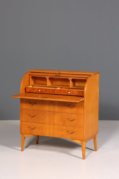 Wunderschöner Mid Century Rollladen Sekretär echt Holz Büro Schrank Vintage Schreibkommode