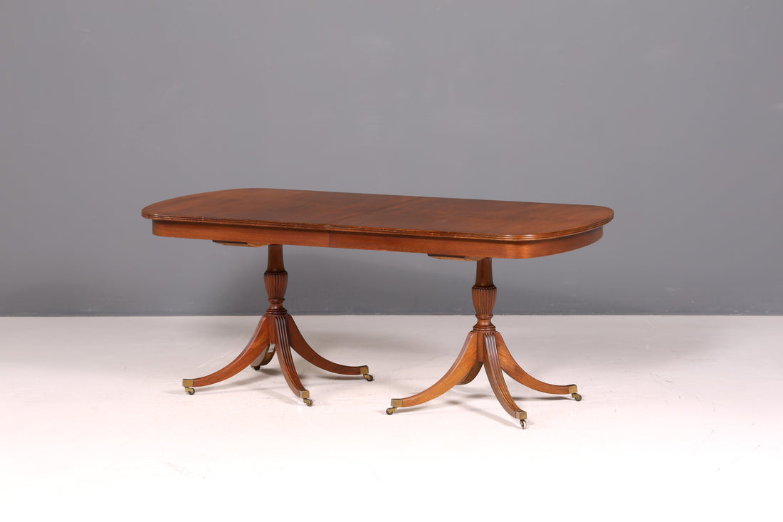 G114 Finish Wunderschöner Englischer Tisch ausziehbarer Esstisch Antik Stil 60s Küchentisch Eibe