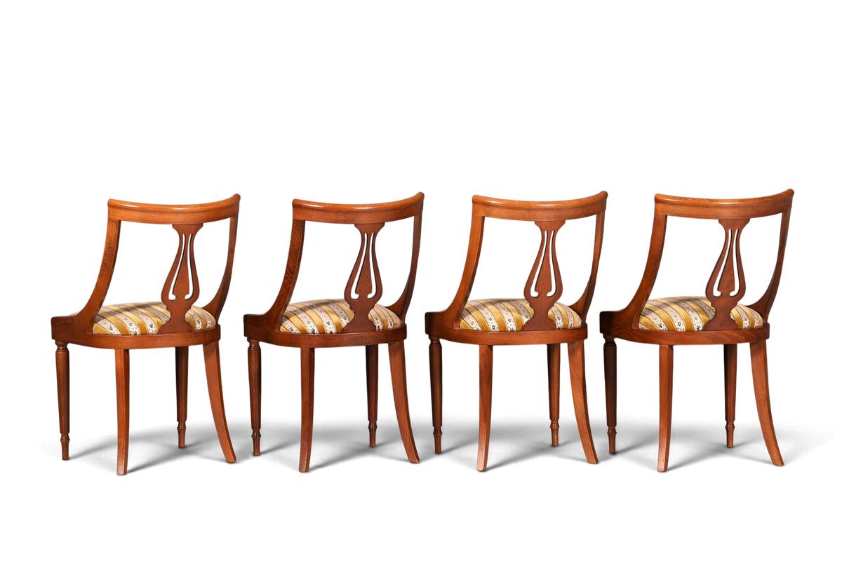 4x Edle Englische Stühle Englisch Dining Chairs Antik 60er Jahre Regency Küchenstühle Stuhlset