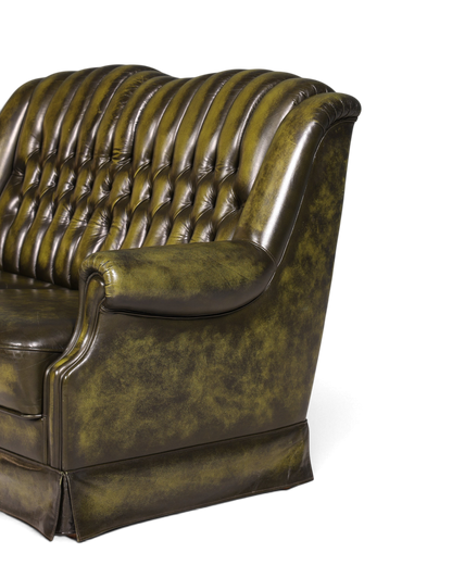 Wunderschönes Original Chesterfield 2er Sofa Englisch Leder 2- Sitzer Couch