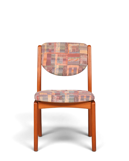 Schlichter Mid Century Stuhl Retro Esszimmer Stuhl Danish Design Küchenstuhl Teak Holz Sekretär Stuhl 2 von 2