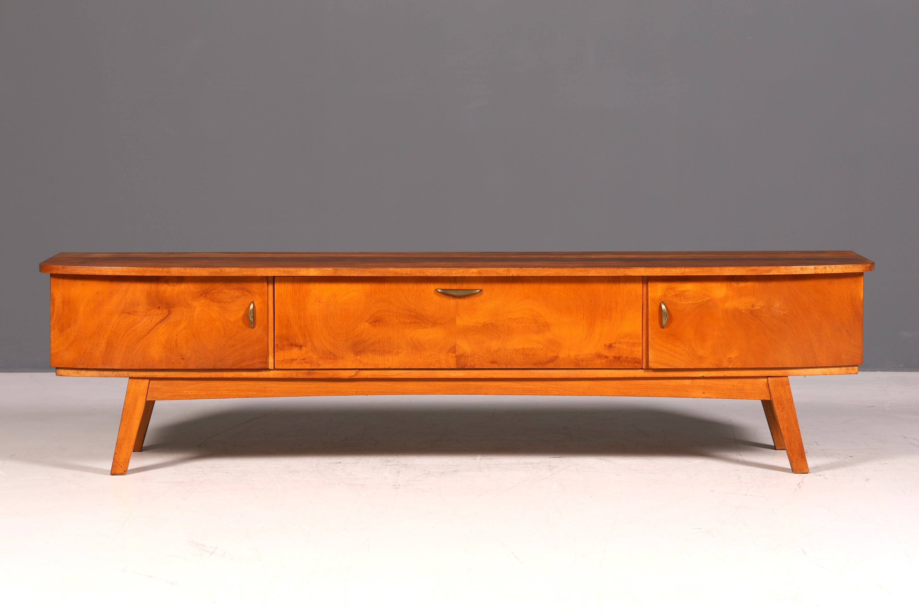 G134 Finish Mid Century Sideboard Vintage TV Kommode 60s Schrank Longboard Retro Lowboard