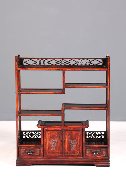 Beautifully ornate Chinese shelf, Chinese bookshelf, tiered stand, Asian bookcase