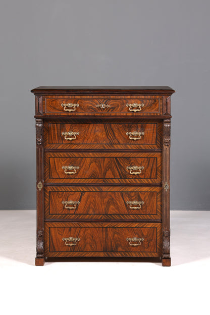 Wunderschöne Gründerzeit Kommode Jugendstil Schubladenkommode Antik Vertiko Wäschekommode