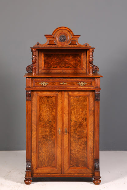 Droomachtig Gründerzeit-Vertiko mit Aufsatz Jugendstil-Schrank antikes Highboard Buffet Kommode Vintage