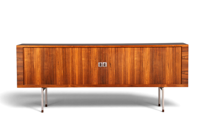 Beeindruckendes Original Hans J. Wegner für RY Møbler Modell RY 25 Sideboard Palisander Holz TV Kommode Vintage Schiebetür Schrank 1 von 2