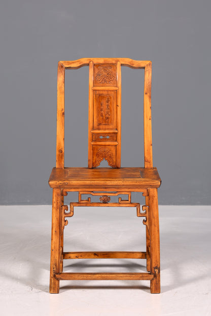 Beautiful Chinese chair, Ming style, Qing Dynasty wooden chair, Asian antique secretary chair
