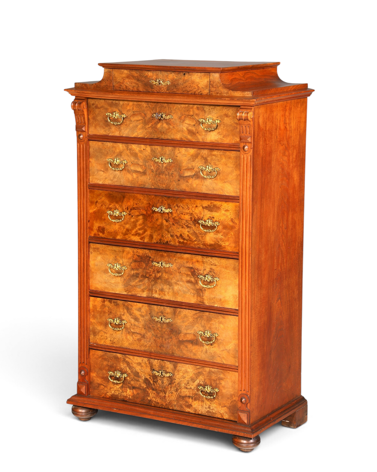Stilvoller Gründerzeit Sekretär Vertiko Highboard Louis Philippe Chiffoniere Kommode um 1880