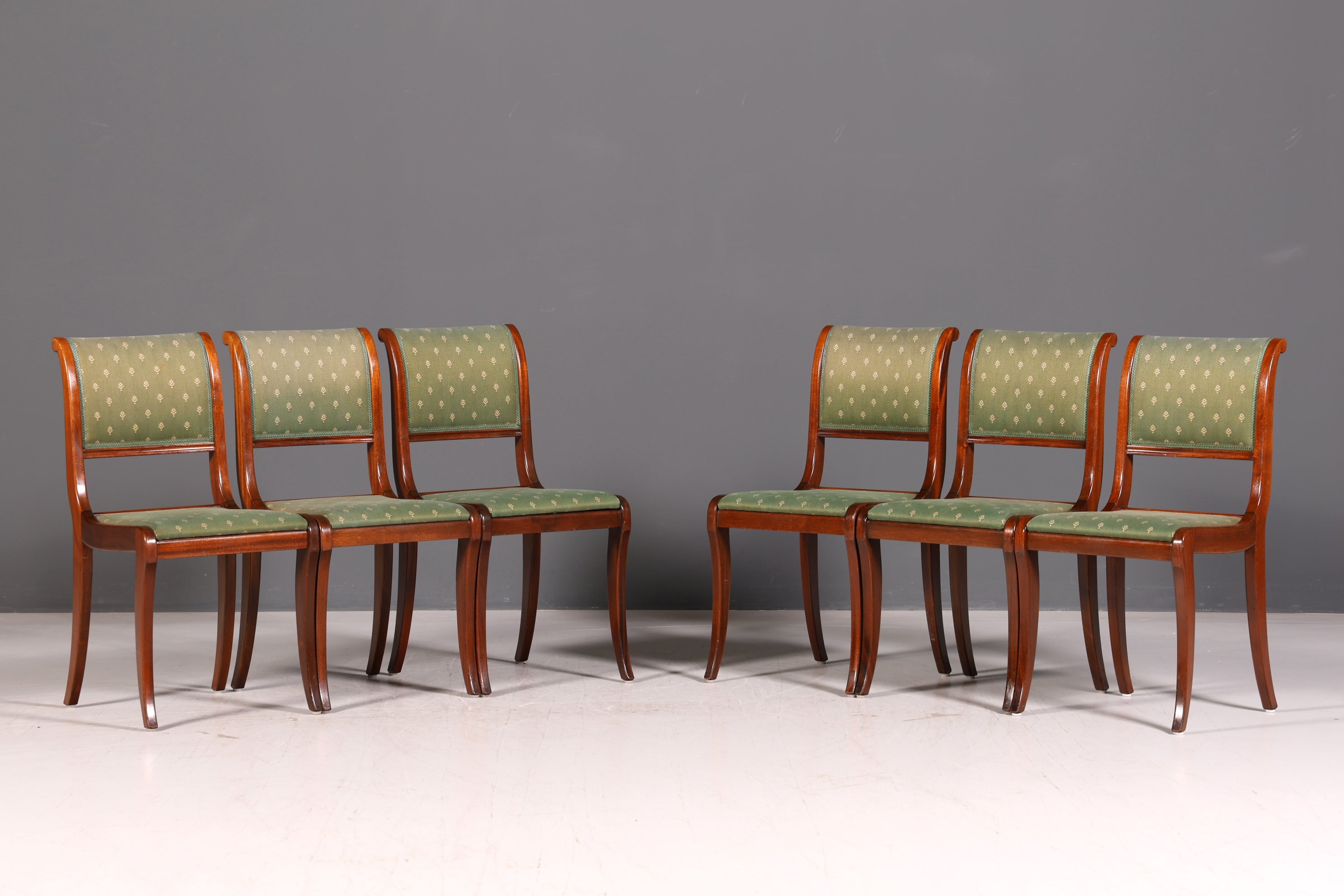 6x Elegant English Dining Chairs 60s Kitchen Chairs Dining Room Chairs Chair Set