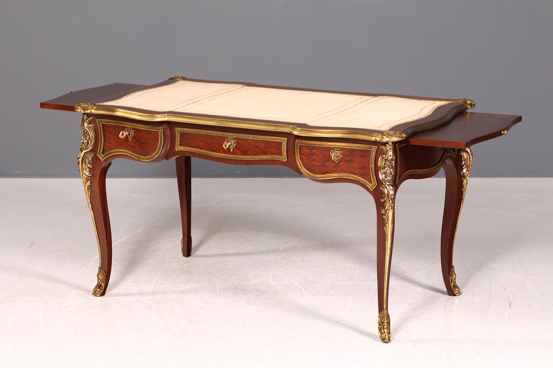 G078 Finish - Louis XV Barock Schreibtisch usw. Messing Zarge, Preis muss ich noch recherchieren