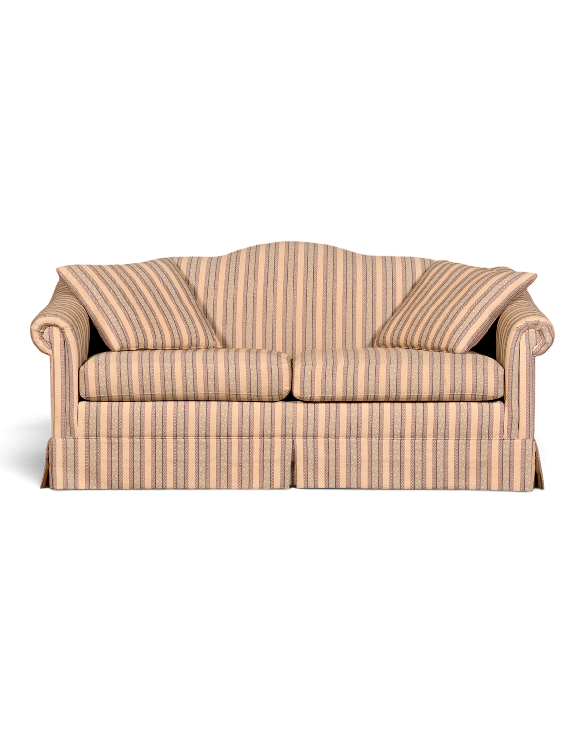 Hauptstadt Möblerei Drexel Heritage 3-Sitzer Sofa mit klassischem Streifenmuster und weichen Kissen