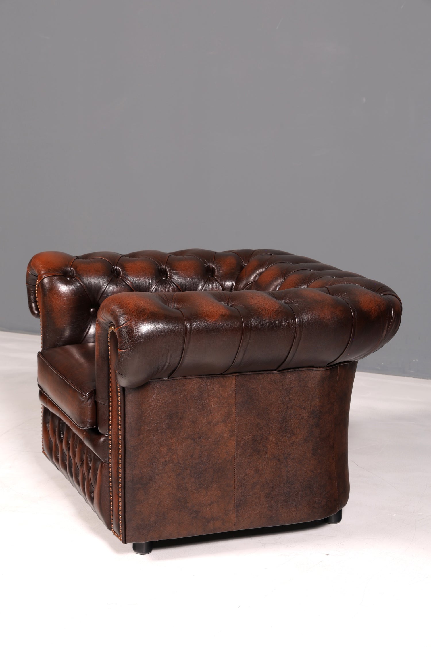 Elegante originele Centurion Chesterfield-fauteuil Engelse armleunfauteuil herenfauteuil leren fauteuil Engeland