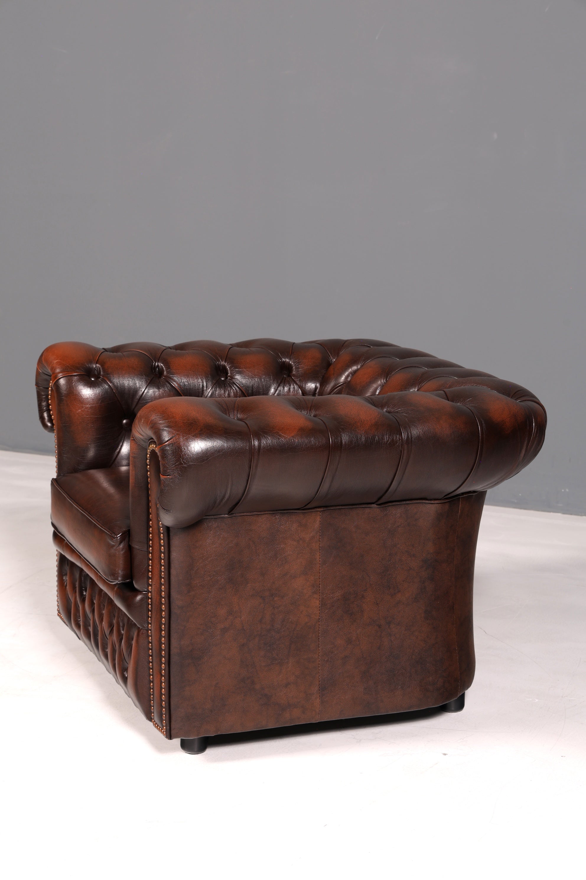 Elegante originele Centurion Chesterfield-fauteuil Engelse armleunfauteuil herenfauteuil leren fauteuil Engeland