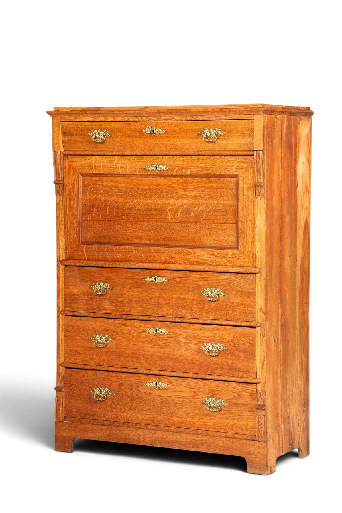 Edler Louis Philippe Sekretär um 1880 Gründerzeit Antik Schrank Chiffoniere Highboard