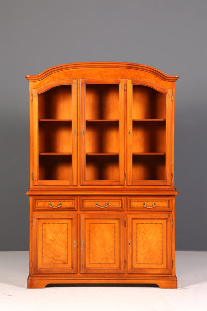 Traumhafte Original Selva Vitrine Epoca Antik Stil Buffet Schrank Bibliothek Kirschholz Glasvitrine