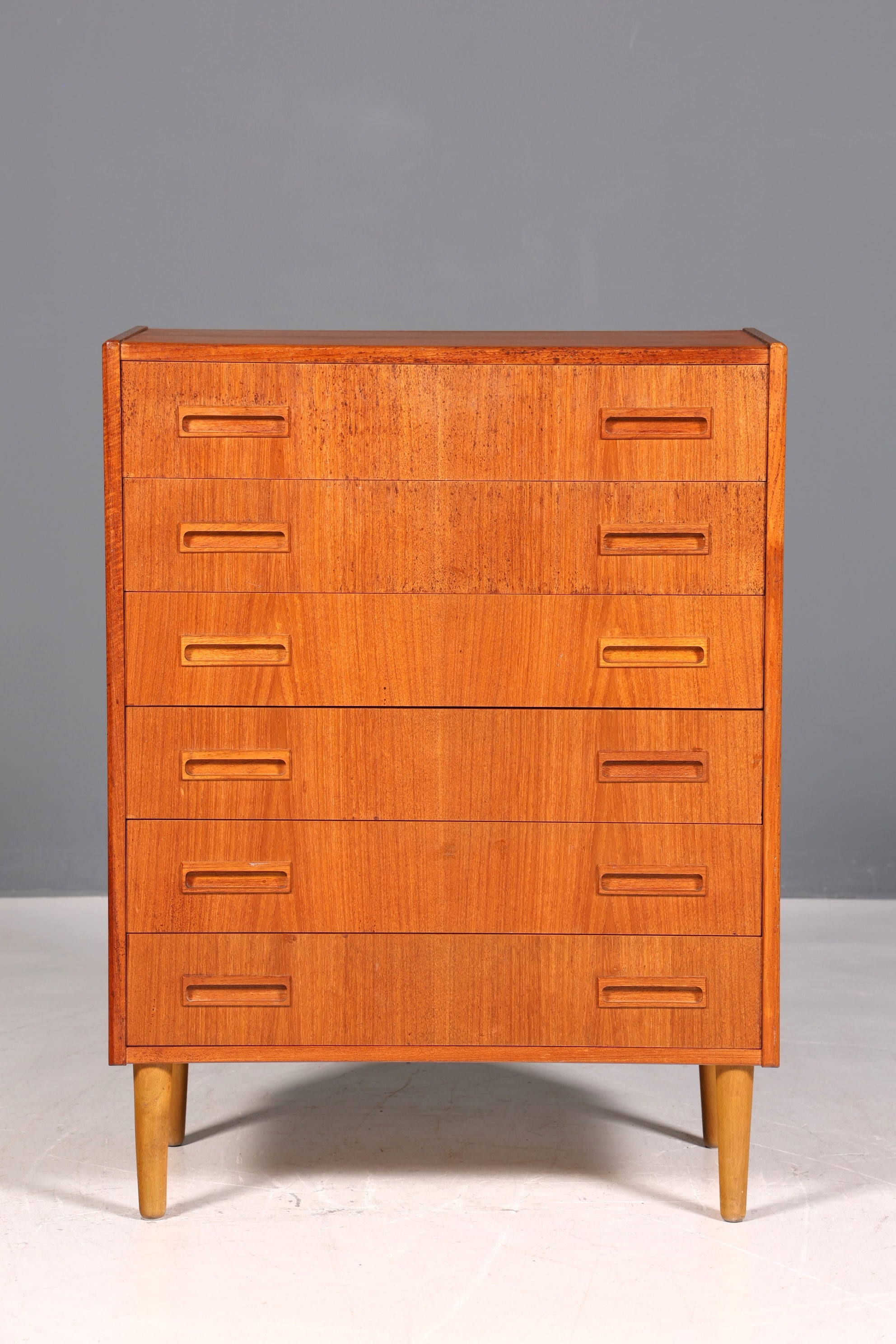 Wunderschöne Mid Century Kommode Vintage Teak Holz Vertiko Danish Design Schrank Schubladenkommode