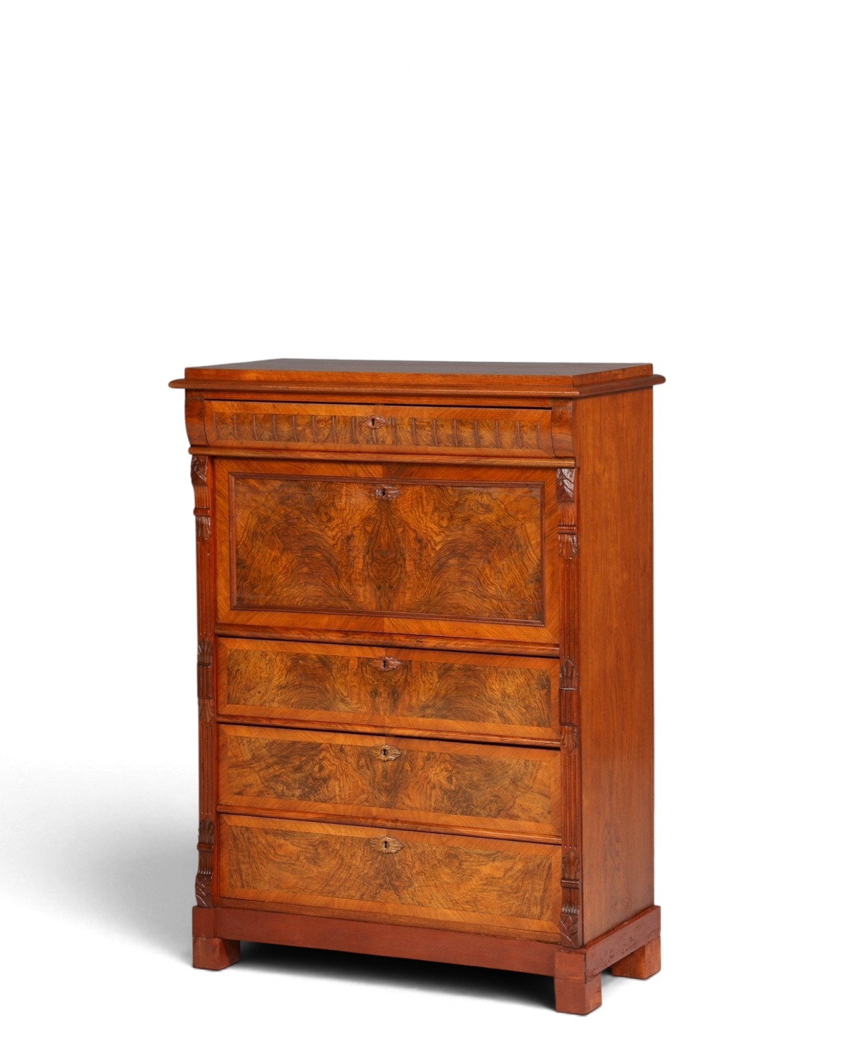 Stilvoller Gründerzeit Sekretär Vertiko Highboard Jugendstil Kommode Schrank um 1880