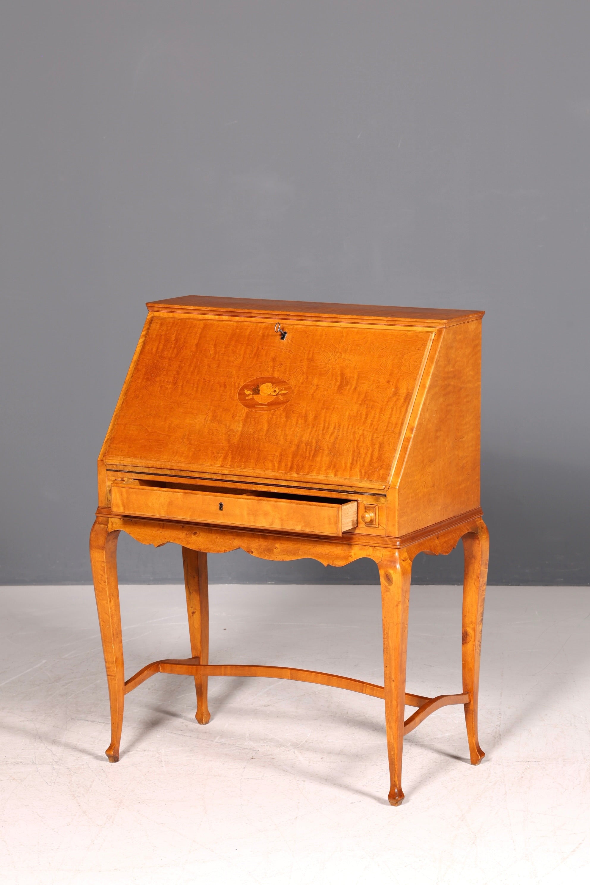 G082 Finish Wunderschöner Sekretär im Art Deco Stil Antik um 1930 Büro Kommode Schreibkommode