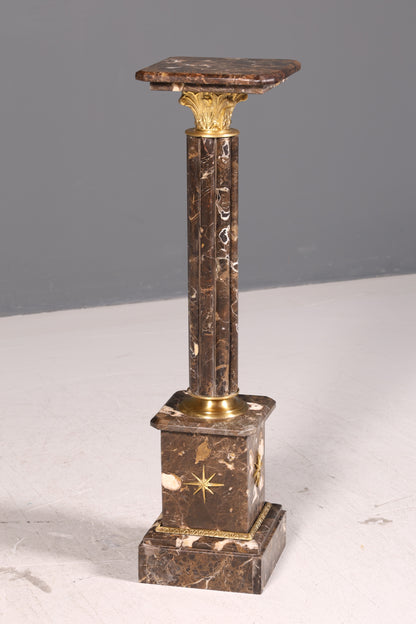 Prächtige Barock Stil Säule Louis XV Marmor Blumensäule Naturstein Sockel Ablage