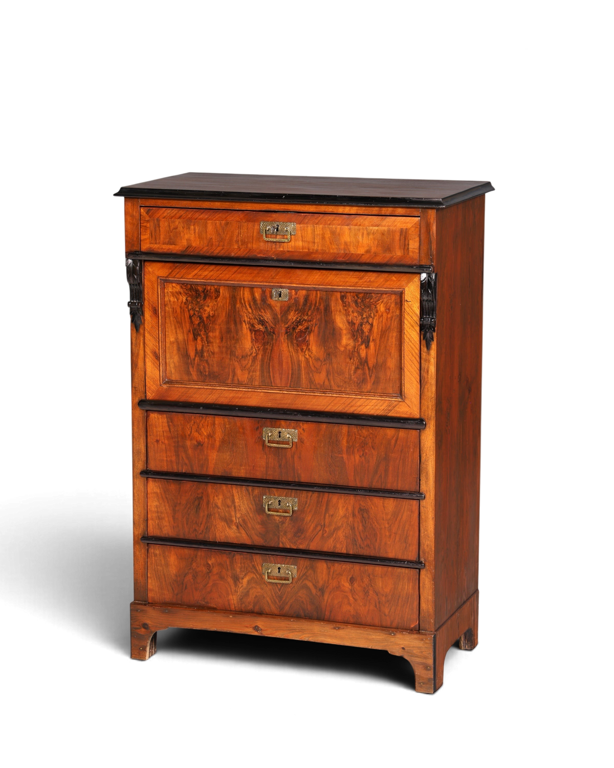 F841 Finish Wunderschöner Gründerzeit Sekretär Kommode Jugendstil Schubladenkommode Antik Vertiko