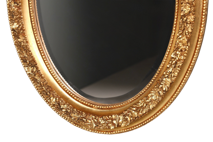 Edler Ovaler Prunk Barock Stil Wandspiegel Ornamenten Gold Spiegel