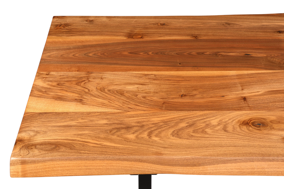 Wunderschöner Nussbaum Tisch 240cm-95cm Esszimmer Tisch Baumkanten Platte massiv Holz Küchentisch
