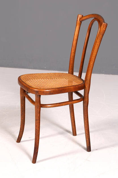 Edler Original Thonet Stuhl Wiener Geflecht Korbgeflecht Bugholz Kaffeehausstuhl Sekretär Stuhl Antik Vintage