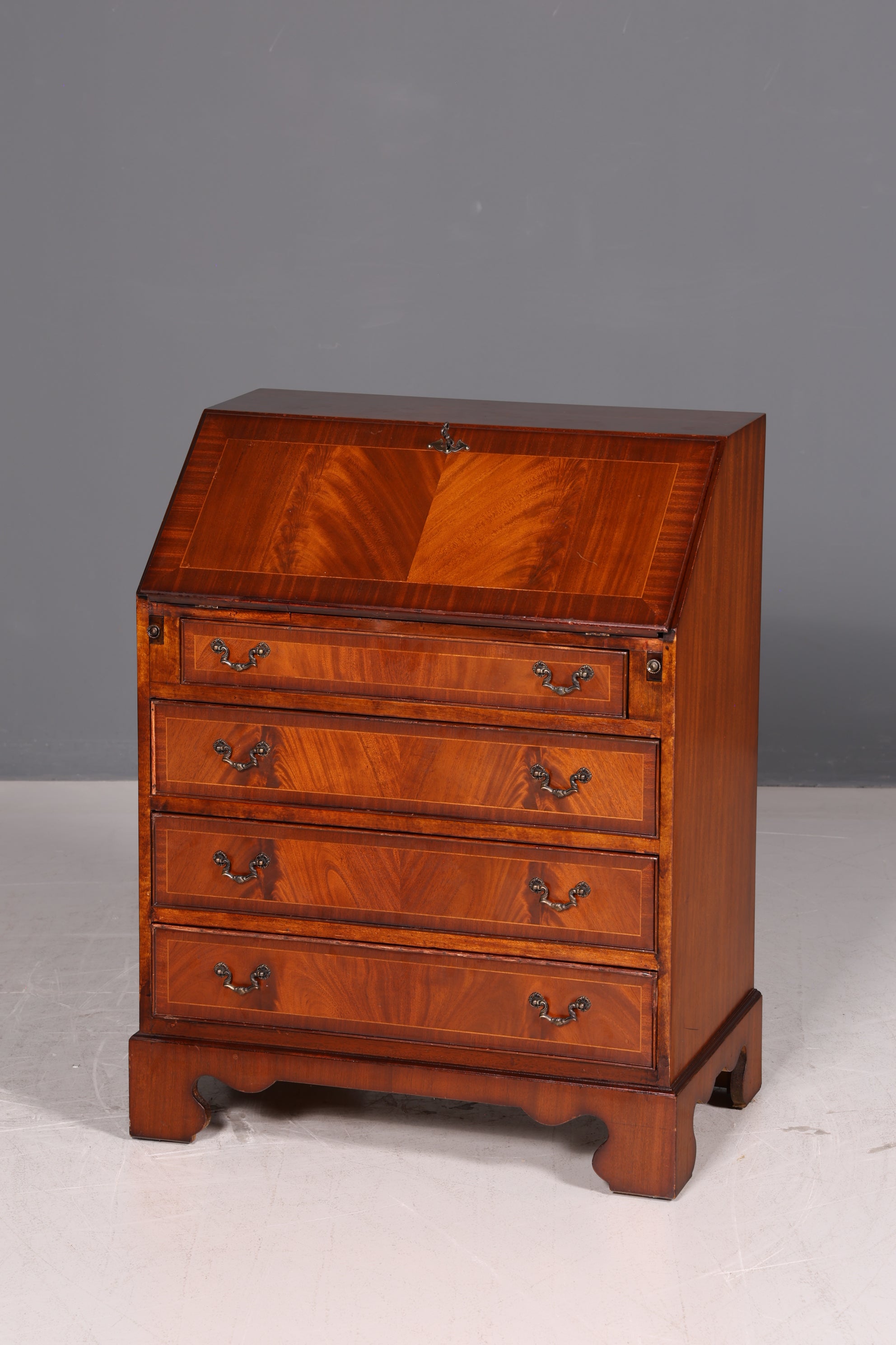 Wunderschöner Englischer Sekretär Schreibkommode Echt Holz Schreibtisch Kommode Antik Stil Vintage