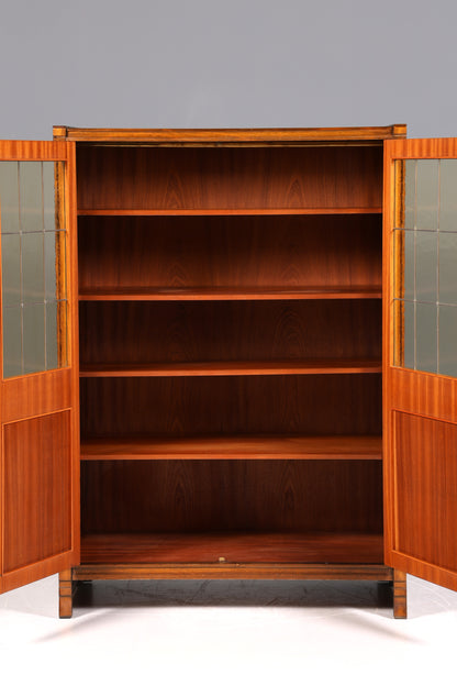 Traumhafte Jugendstil Vitrine Antike Holz Bücherschrank Eiche Antik Schrank Geschirrschrank