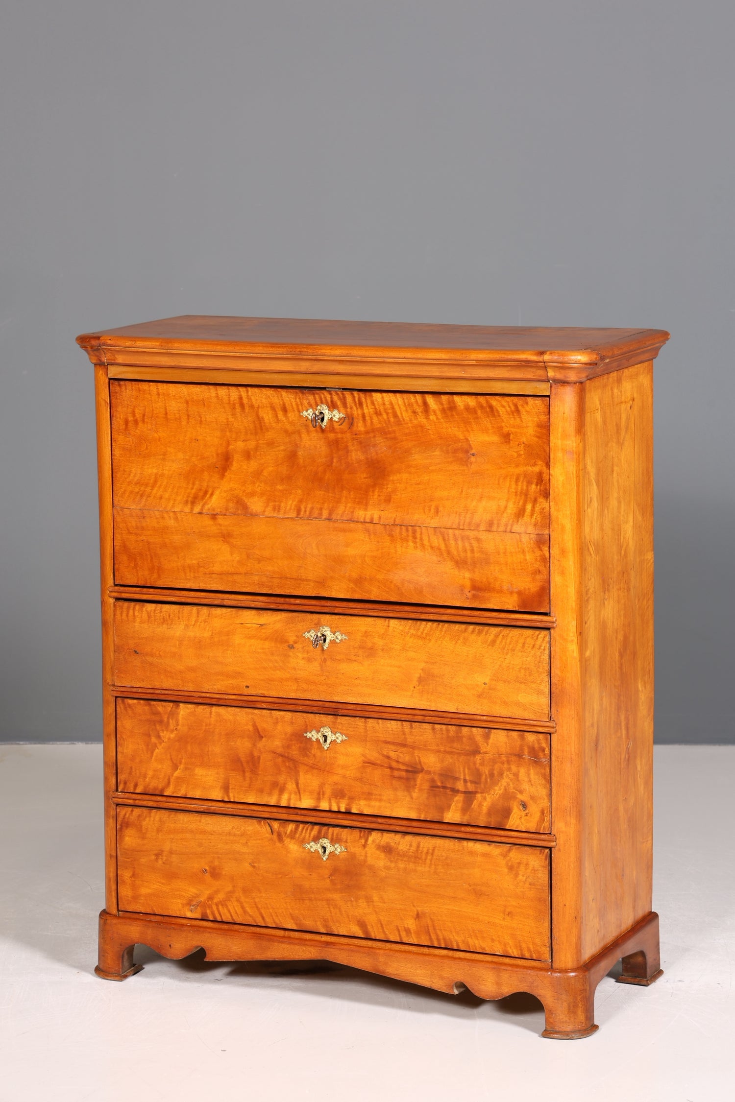 Stilvoller Biedermeier Sekretär Vertiko Louis Philippe  Kommode Schubladenkommode