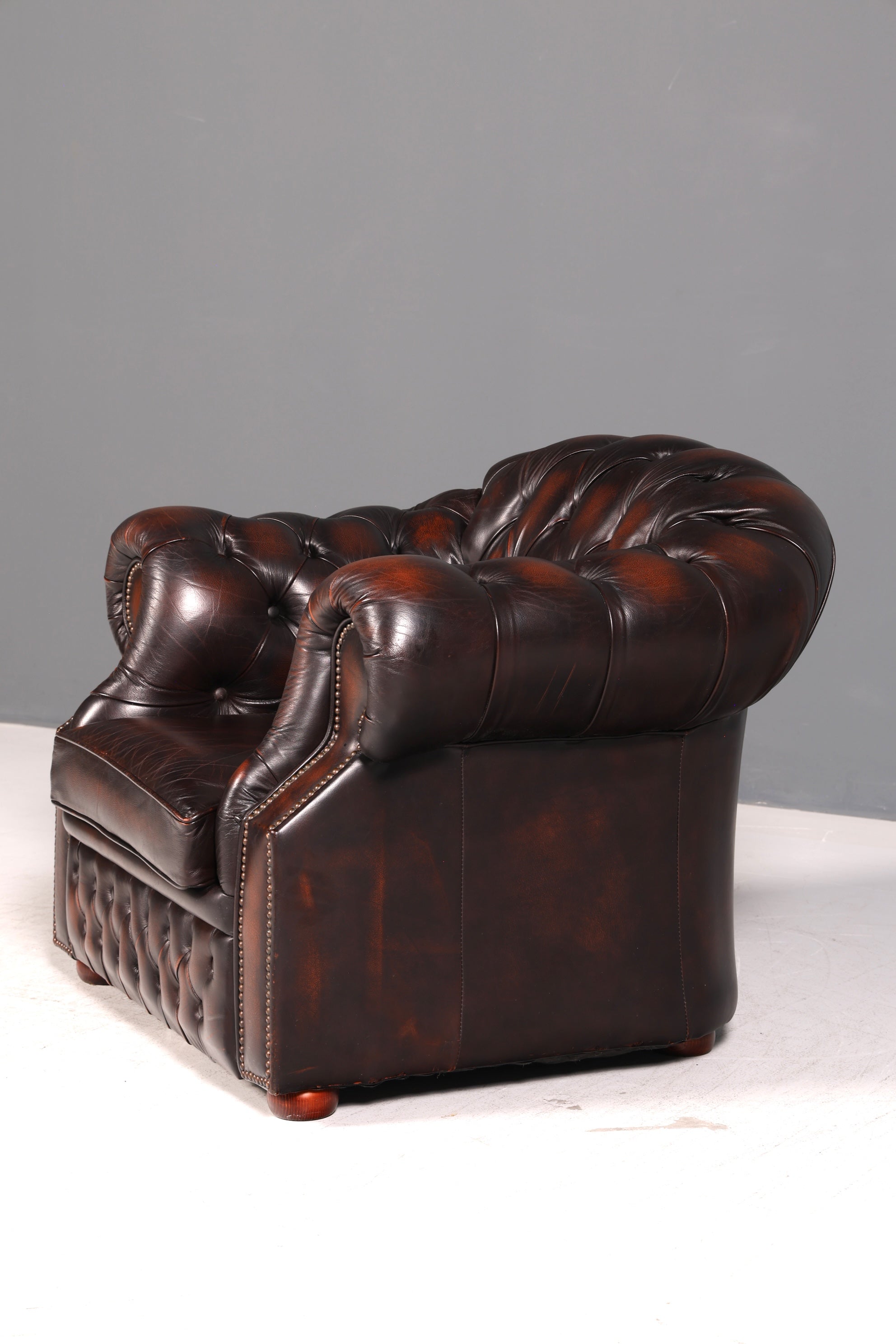 Edler Original Chesterfield Centurion Sessel Braun Echt Leder Englischer Armlehnsessel Herrensessel UK 1 von 2