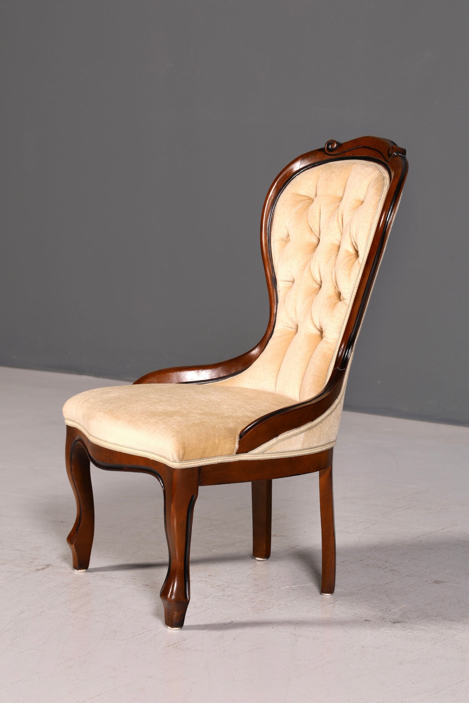 Wunderschöner Louis Philippe Stuhl Antik Chippendale Sekretär Stuhl Polsterstuhl Echt Holz Esszimmerstuhl Vintage