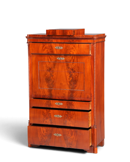 Stilvoller Louis Philippe Sekretär um 1880 Kommode Antik Biedermeier Stil Bürokommode