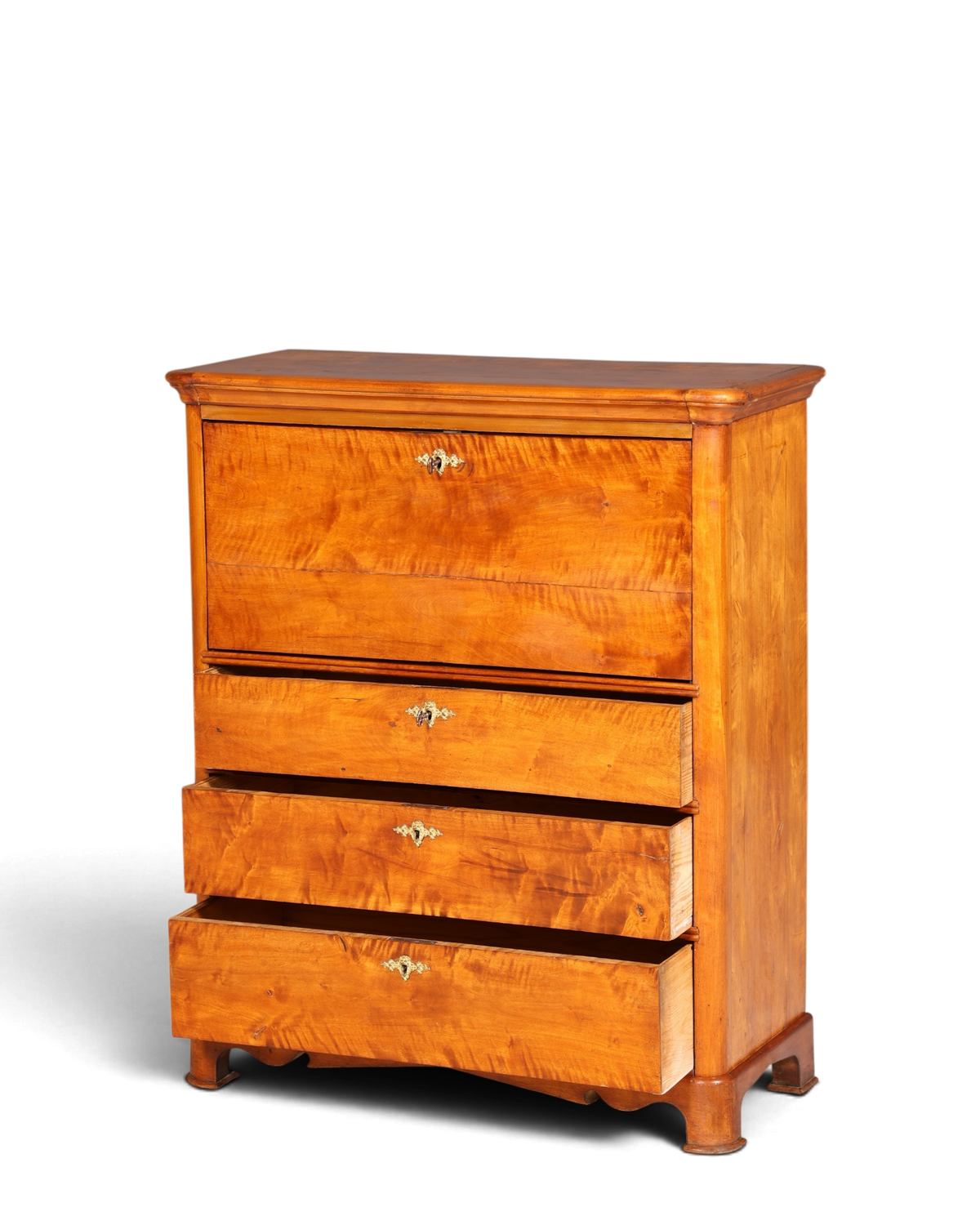 Stilvoller Biedermeier Sekretär Vertiko Louis Philippe  Kommode Schubladenkommode