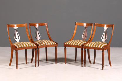 4x Edle Englische Stühle Englisch Dining Chairs Antik 60er Jahre Regency Küchenstühle Stuhlset