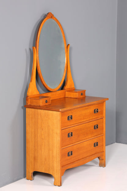 Traumhafte Jugendstil Kommode Antik Sideboard mit Spiegel Flurkommode Frisierkommode