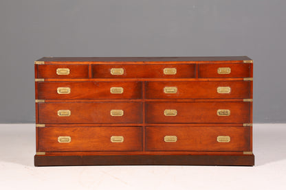 Traumhaftes Maritimes Sideboard Englische Military Chest Schiffskommode Antik Schrank Kolonial Vintage