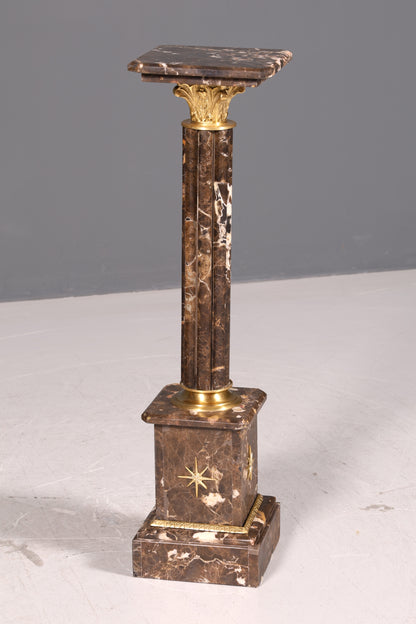 Wunderschöne Barock Stil Säule Louis XV Marmor Blumensäule Naturstein Sockel Ablage