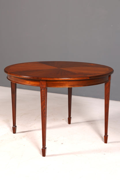 Prachtige Engelse tafel, uitschuifbare eettafel van mahonie, antiek, jaren 60, keukentafel, ovaal