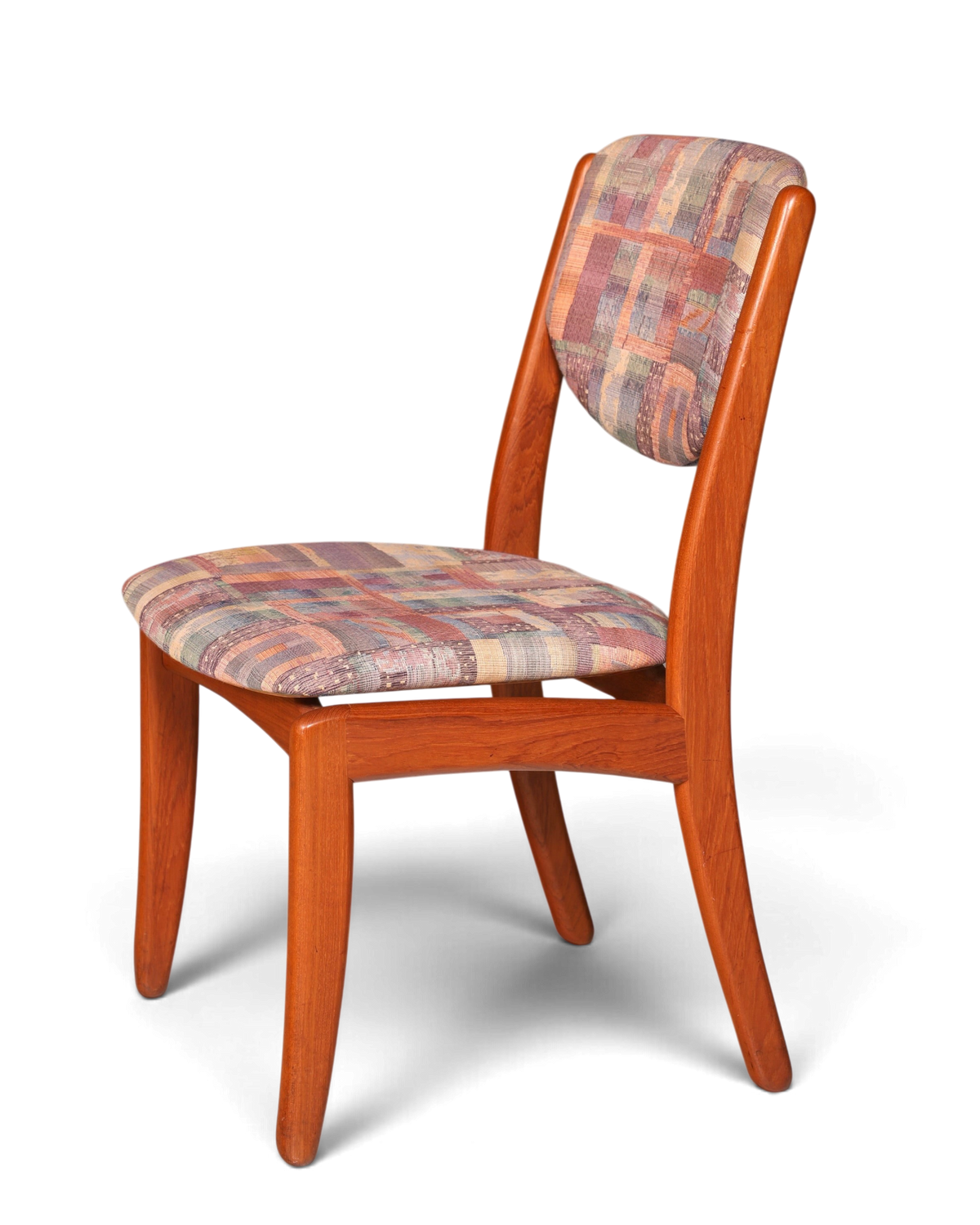 Schlichter Mid Century Stuhl Retro Esszimmer Stuhl Danish Design Küchenstuhl Teak Holz Sekretär Stuhl 2 von 2