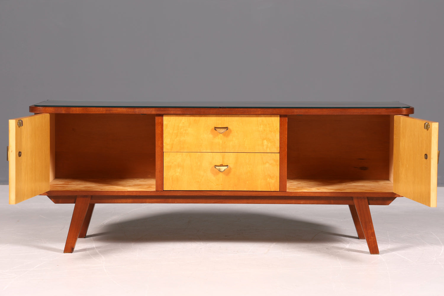 G105 Finish Wunderschönes Mid Century Sideboard Vintage TV Kommode 60s Schrank